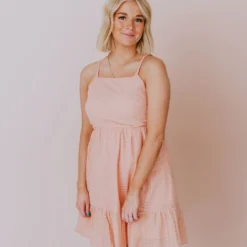 Hayden Los Angelos Scarlett Textured Dress Blush Dresses