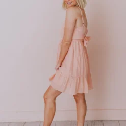 Hayden Los Angelos Scarlett Textured Dress Blush Dresses