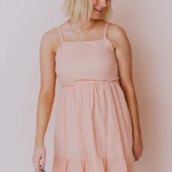 Hayden Los Angelos Scarlett Textured Dress Blush Dresses