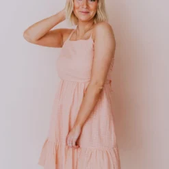 Hayden Los Angelos Scarlett Textured Dress Blush Dresses