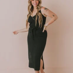 Dresses Susie Rib Midi Dress Black