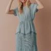 Vendor-unknown Dresses Sylvie Tiered Midi Dress Bahama Blue