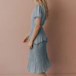 Vendor-unknown Dresses Sylvie Tiered Midi Dress Bahama Blue