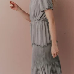 Vendor-unknown Dresses Sylvie Tiered Midi Dress Light Sage