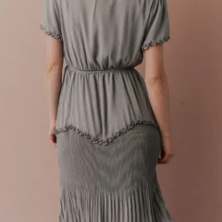 Vendor-unknown Dresses Sylvie Tiered Midi Dress Light Sage