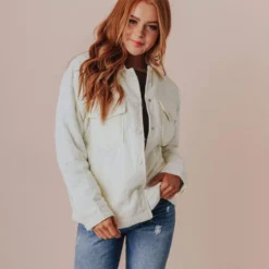 Vendor-unknown Tops Tallulah Quilted Jacket Off White