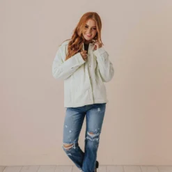 Vendor-unknown Tops Tallulah Quilted Jacket Off White