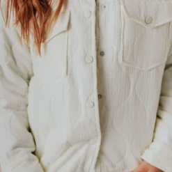 Vendor-unknown Tops Tallulah Quilted Jacket Off White
