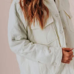 Vendor-unknown Tops Tallulah Quilted Jacket Off White