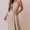 Vendor-unknown Magnolia Midi Dress Taupe Dresses
