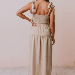 Vendor-unknown Magnolia Midi Dress Taupe Dresses
