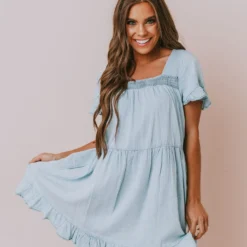 Vendor-unknown Dresses Lily Babydoll Dress Denim