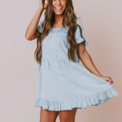 Vendor-unknown Dresses Lily Babydoll Dress Denim