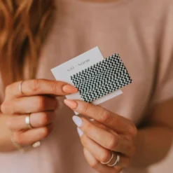 Nat & Noor 3 Piece Hair Clip Black Checkered Accessories