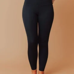 Lucy Avenue High Waisted Moisture Wicking Leggings Black