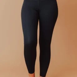 Lucy Avenue High Waisted Moisture Wicking Leggings Black