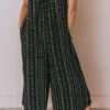 Hem & Thread Dresses Tilia Printed Oversized Jumpsuit Black