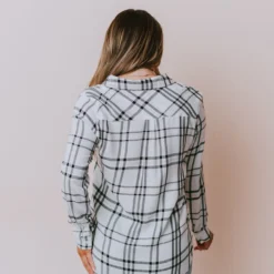 Vendor-unknown Tops Kai Plaid Button Down Top