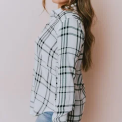 Vendor-unknown Tops Kai Plaid Button Down Top
