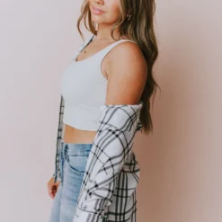 Vendor-unknown Tops Kai Plaid Button Down Top