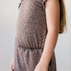 Lucy Avenue Catherine Leopard Romper Kid's