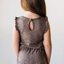 Lucy Avenue Catherine Leopard Romper Kid's