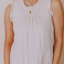 Hem & Thread Etta Ruffle Sleeve Maxi Dress Cream Dresses