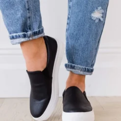 All Around Sneakers Black PU Shoes