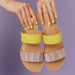 Athena Double Strap Sandals Nude