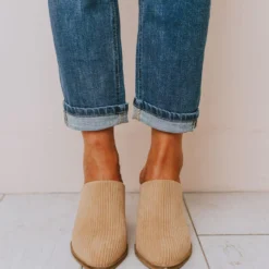 Beast Shoes Angela Corduroy Slip On Bootie Taupe