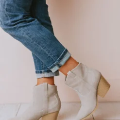 East Lion Beth Western Bootie Grey Shoes