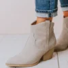 East Lion Beth Western Bootie Grey Shoes