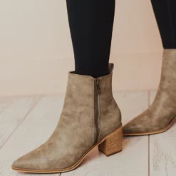 Shoes Cindy Zipper Booties Grey