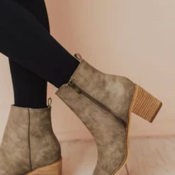 Shoes Cindy Zipper Booties Grey