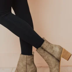 Shoes Cindy Zipper Booties Grey