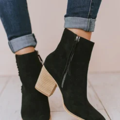Booties Rowan Braided Bootie Black Shoes