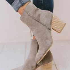 Booties Rowan Braided Bootie Grey Shoes