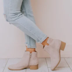 Booties Sophia Side Cut Out Bootie Birch