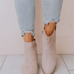 Booties Sophia Side Cut Out Bootie Birch