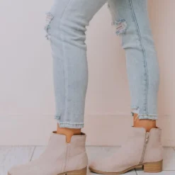 Booties Sophia Side Cut Out Bootie Birch