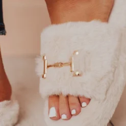 Sandal Cari One Band Slipper Beige Shoes