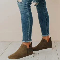 Shoes Diana Wedge Sneakers Olive