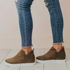 Shoes Diana Wedge Sneakers Olive