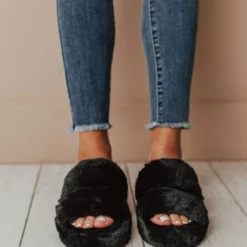 Double Strap Sandals Black