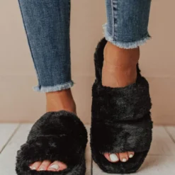 Double Strap Sandals Black