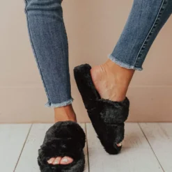 Double Strap Sandals Black