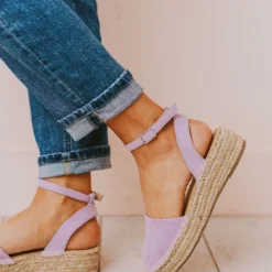 Vendor-unknown Fiesta Espadrille Flats Lavender Shoes