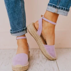 Vendor-unknown Fiesta Espadrille Flats Lavender Shoes