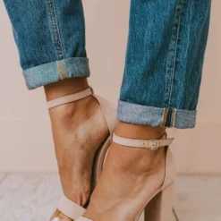 Sandals Lucille Ankle Strap Heel Nude