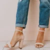 Sandals Lucille Ankle Strap Heel Nude
